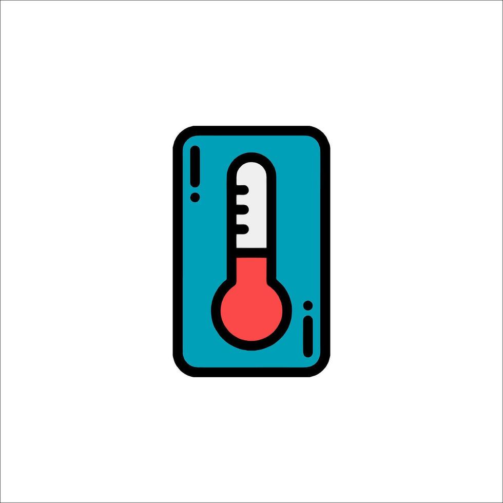 A thermometer icon on a white background vector