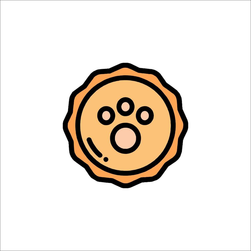 A dog paw icon on a white background vector
