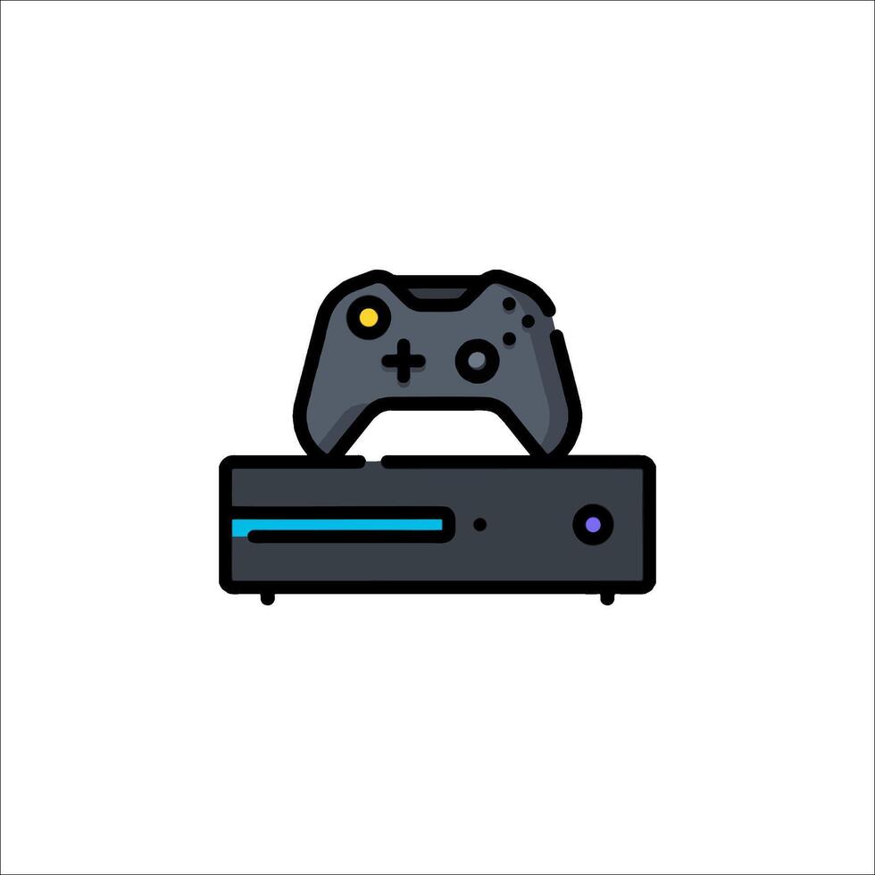 Xbox one x and controller icon vector