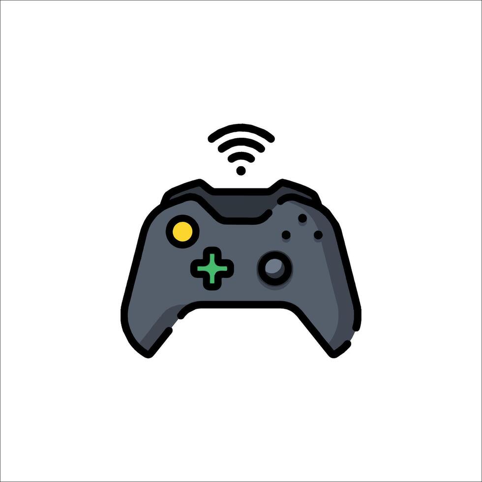 A game controller with a wifi symbol vector