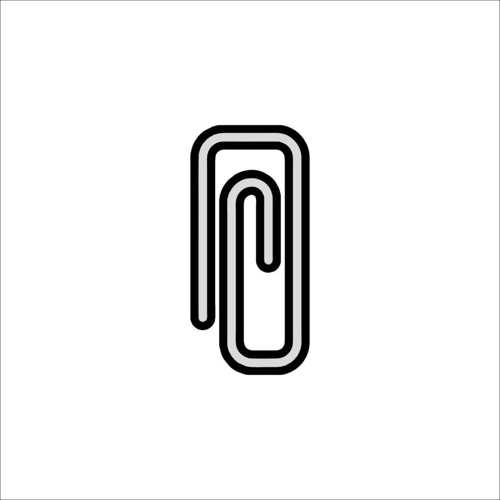 Paper clip icon illustration vector
