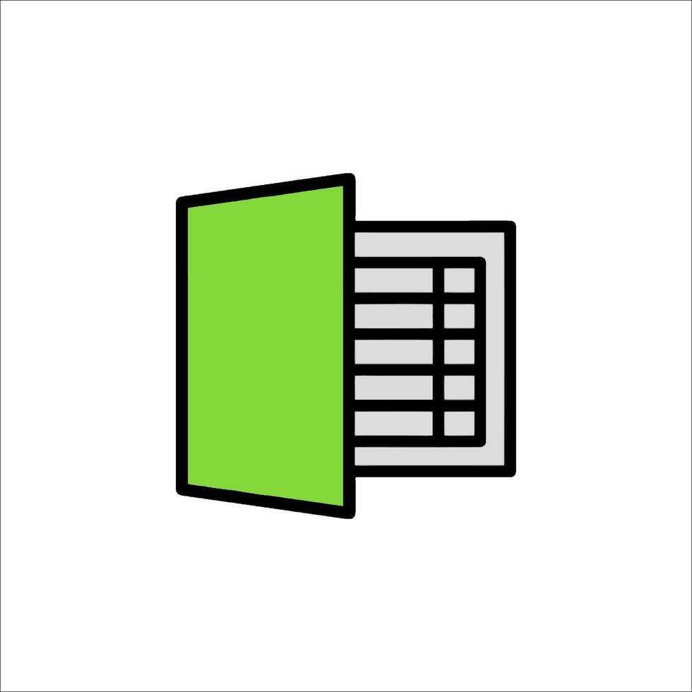 A green folder icon on a white background vector