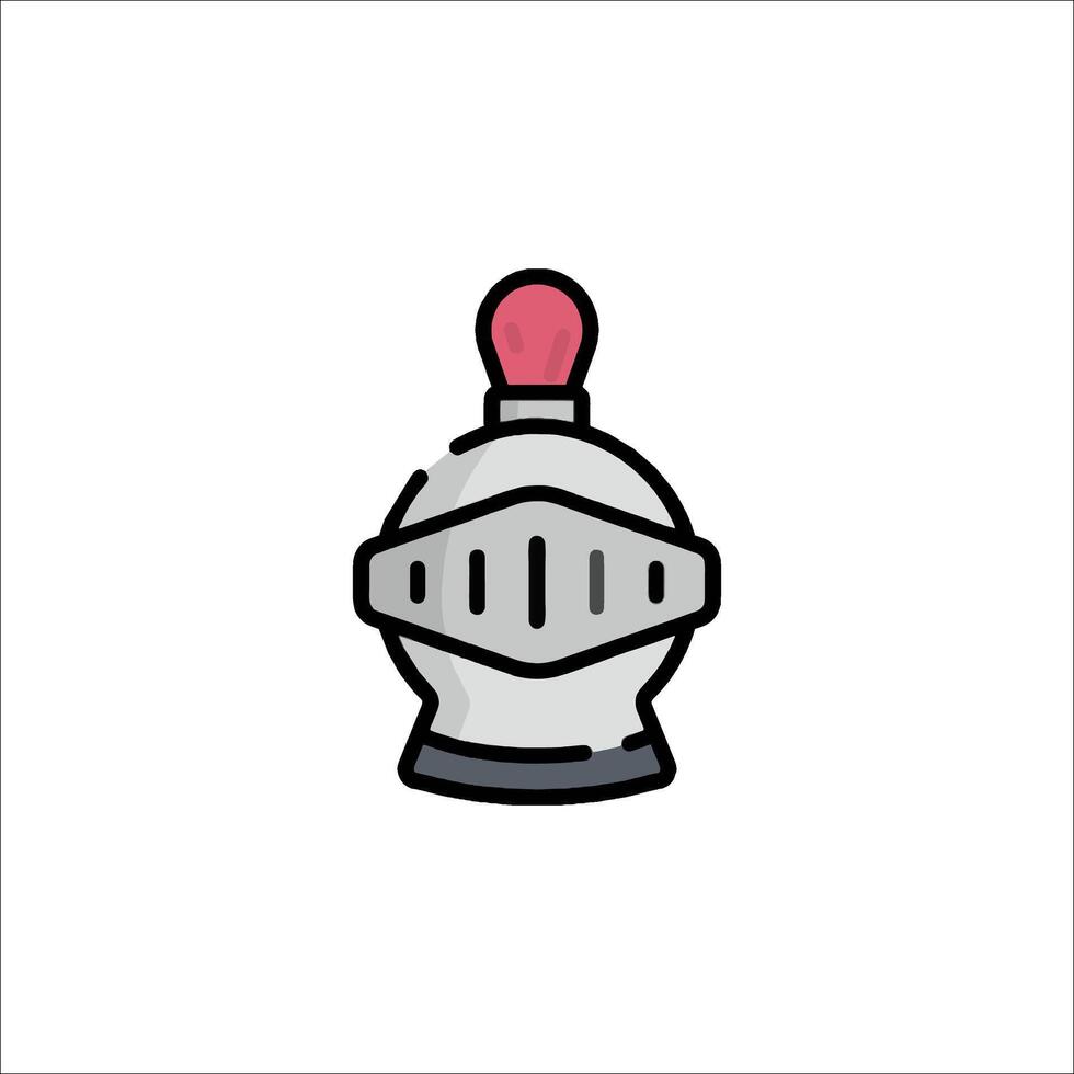 A cartoon helmet icon on a white background vector