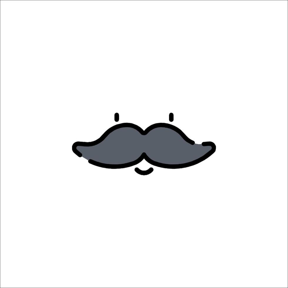 A mustache icon on a white background vector