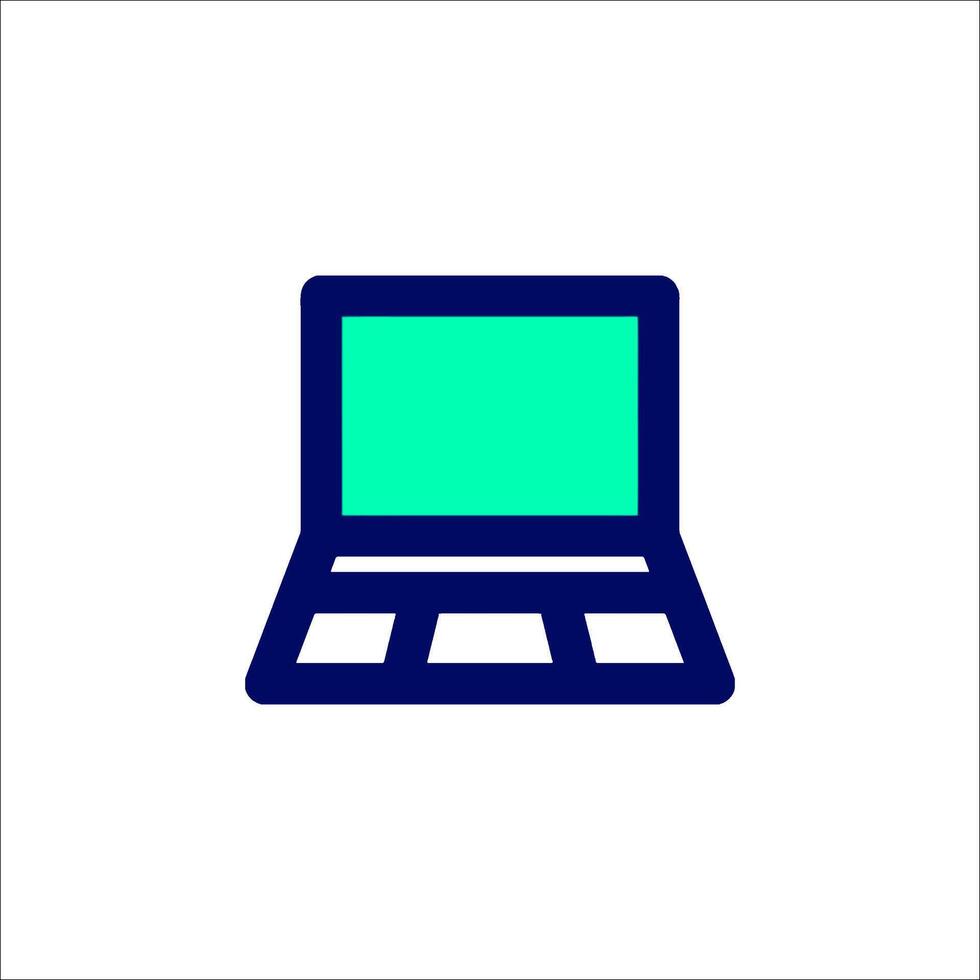 A laptop icon on a white background vector