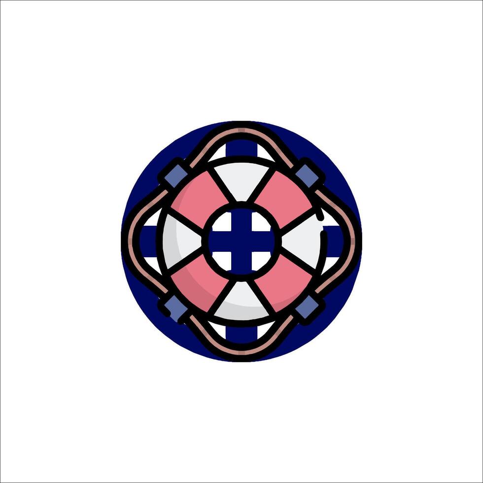 A cross in a circle with a cross in the middle vector