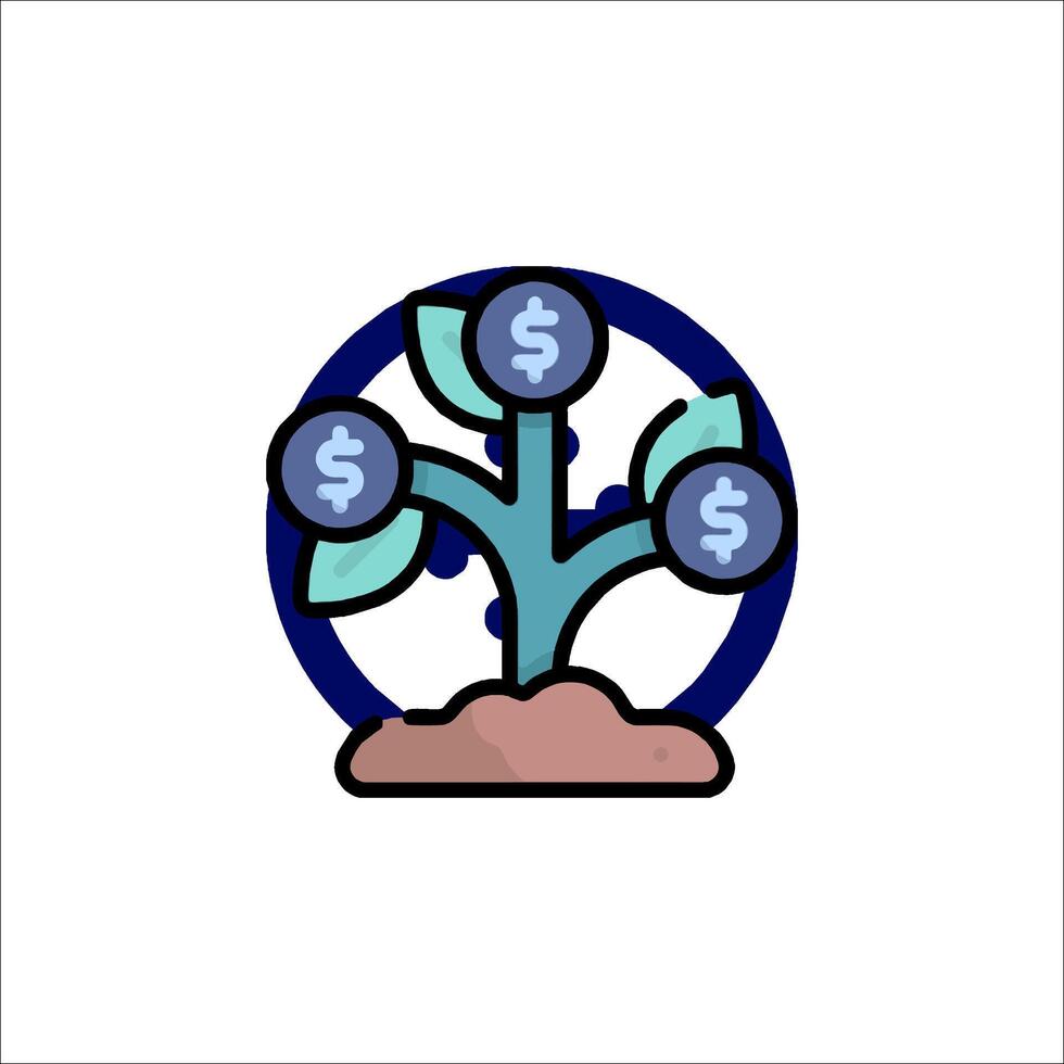 A money tree with dollar signs on it vector