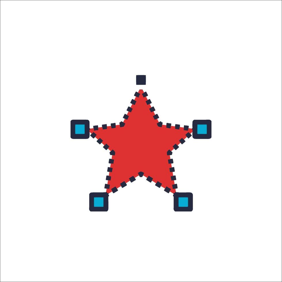 A red star icon on a white background vector
