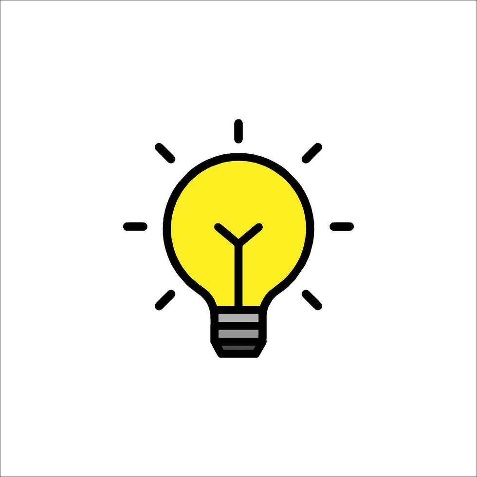 A light bulb icon on a white background vector