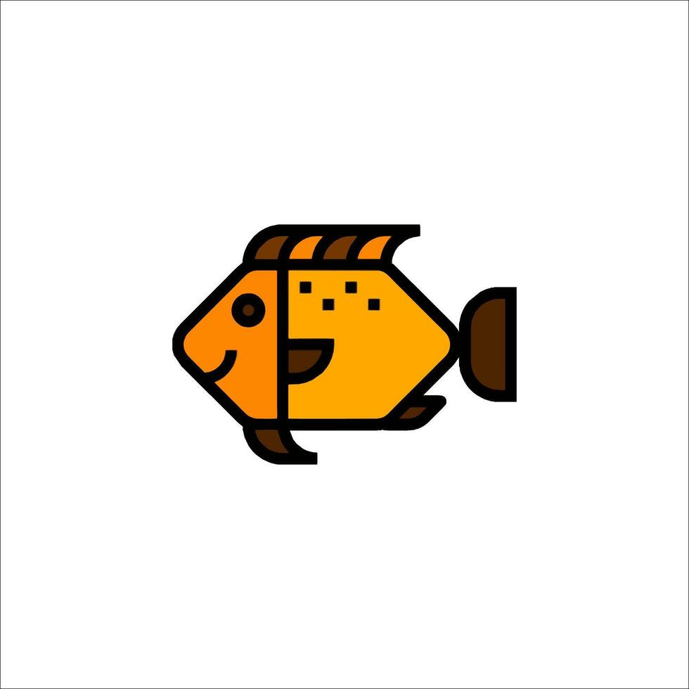 Fish icon illustration vector