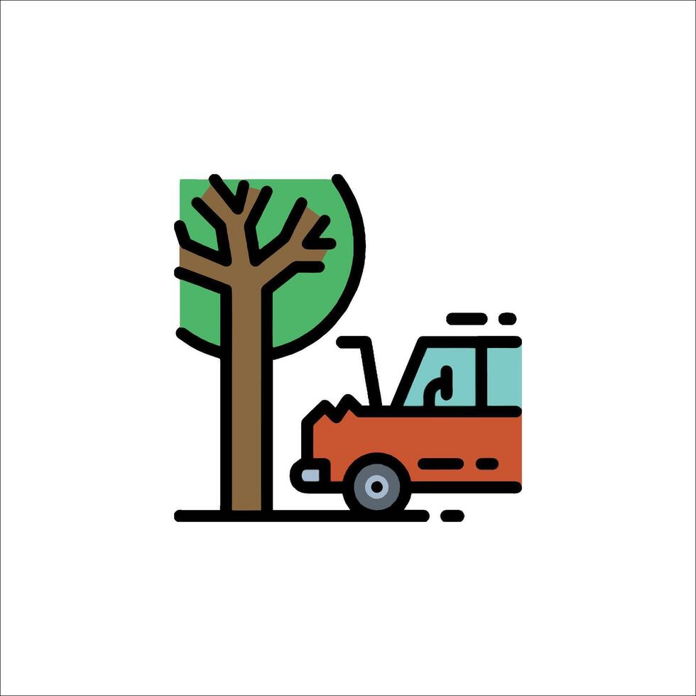 Car accident icon isolated on white background vector