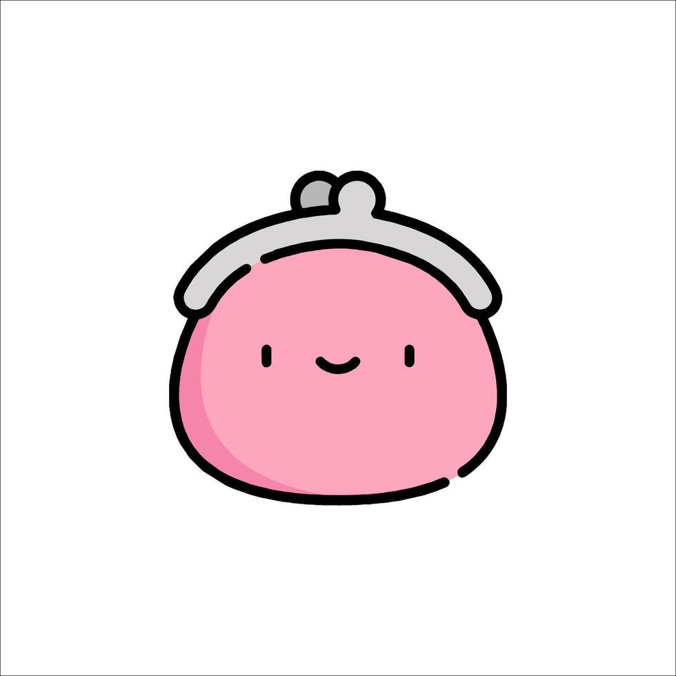 A pink pig with a hat on its head vector
