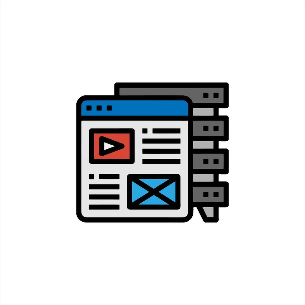 A web page with a icon vector