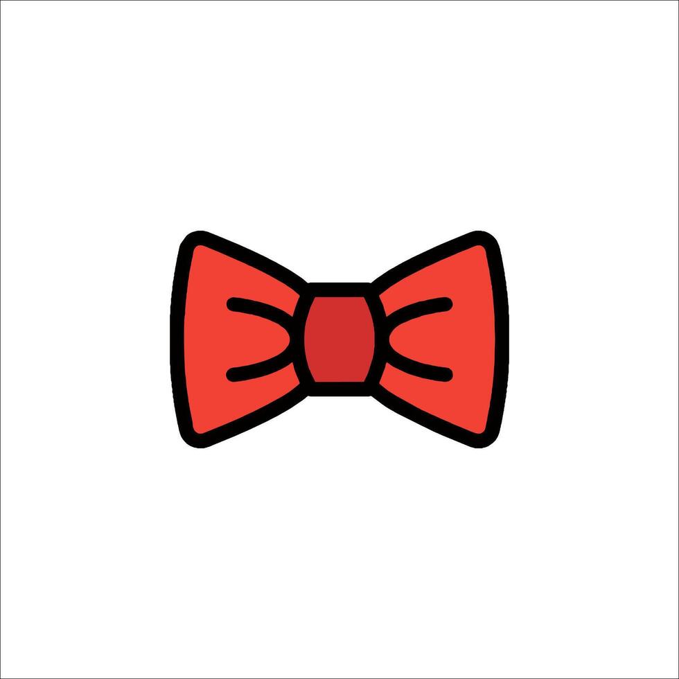 A red bow tie icon on a white background vector