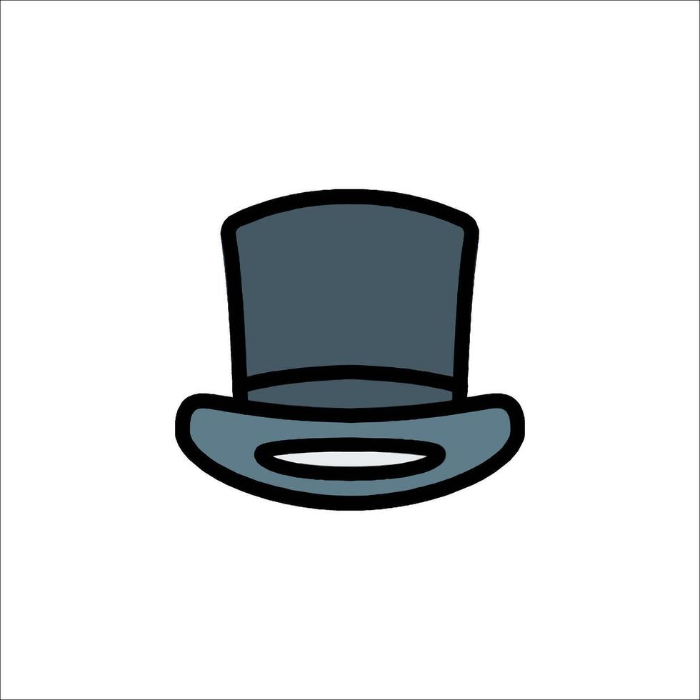 Top hat icon isolated on white background vector