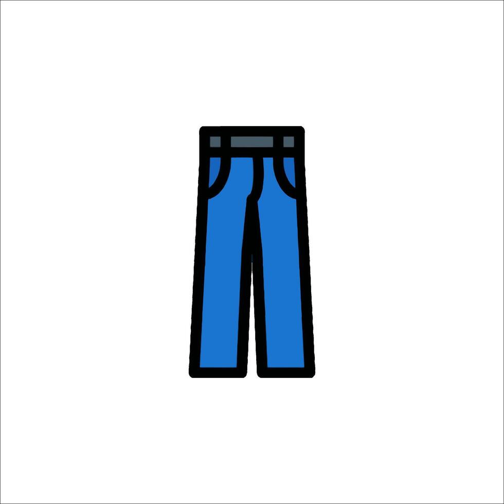 A blue jeans icon on a white background vector