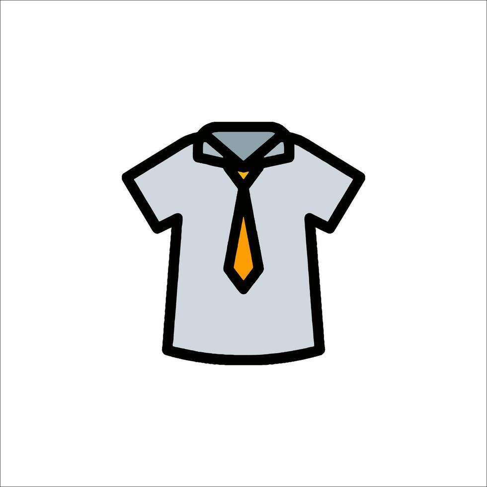 A shirt and tie icon on a white background vector