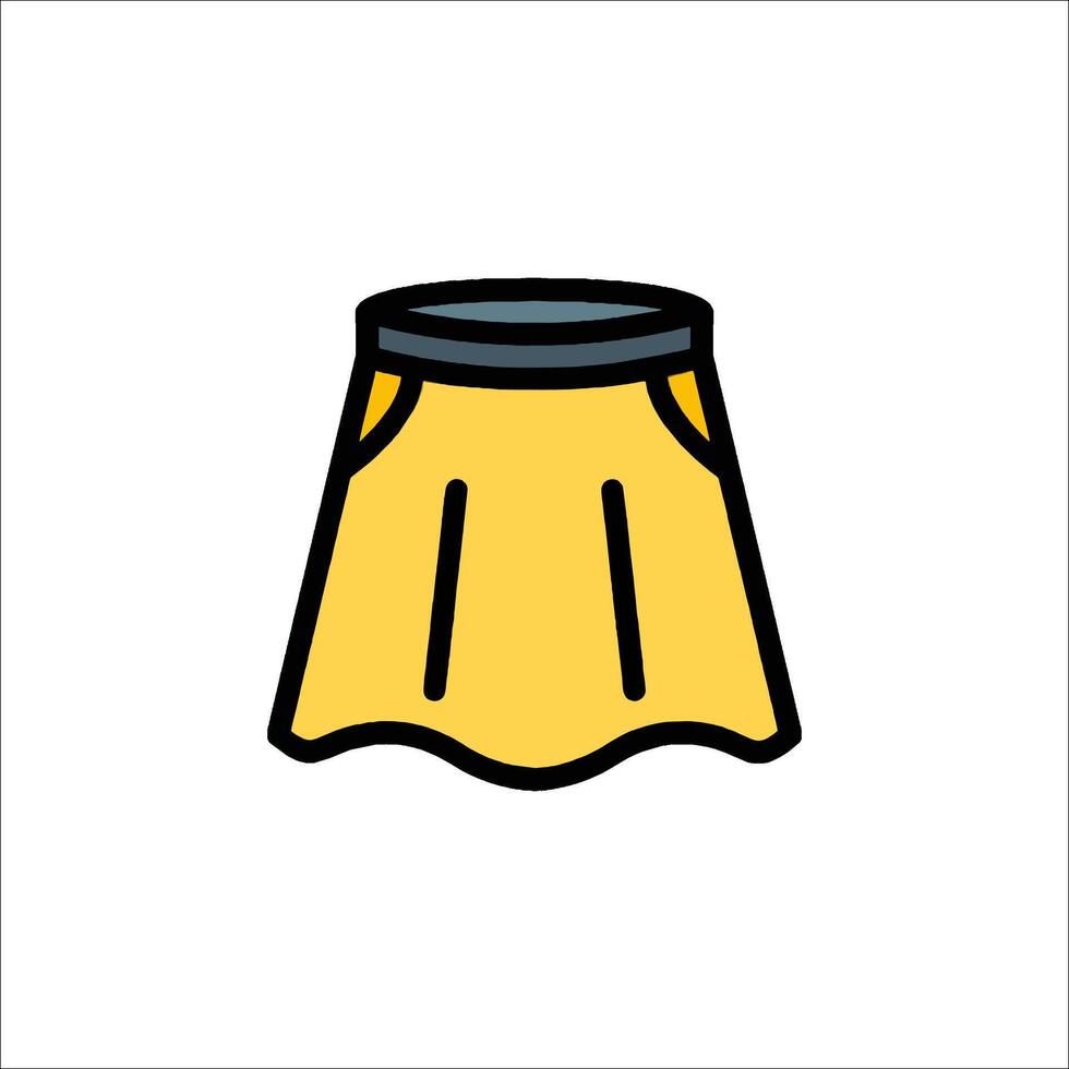 A skirt icon on a white background vector