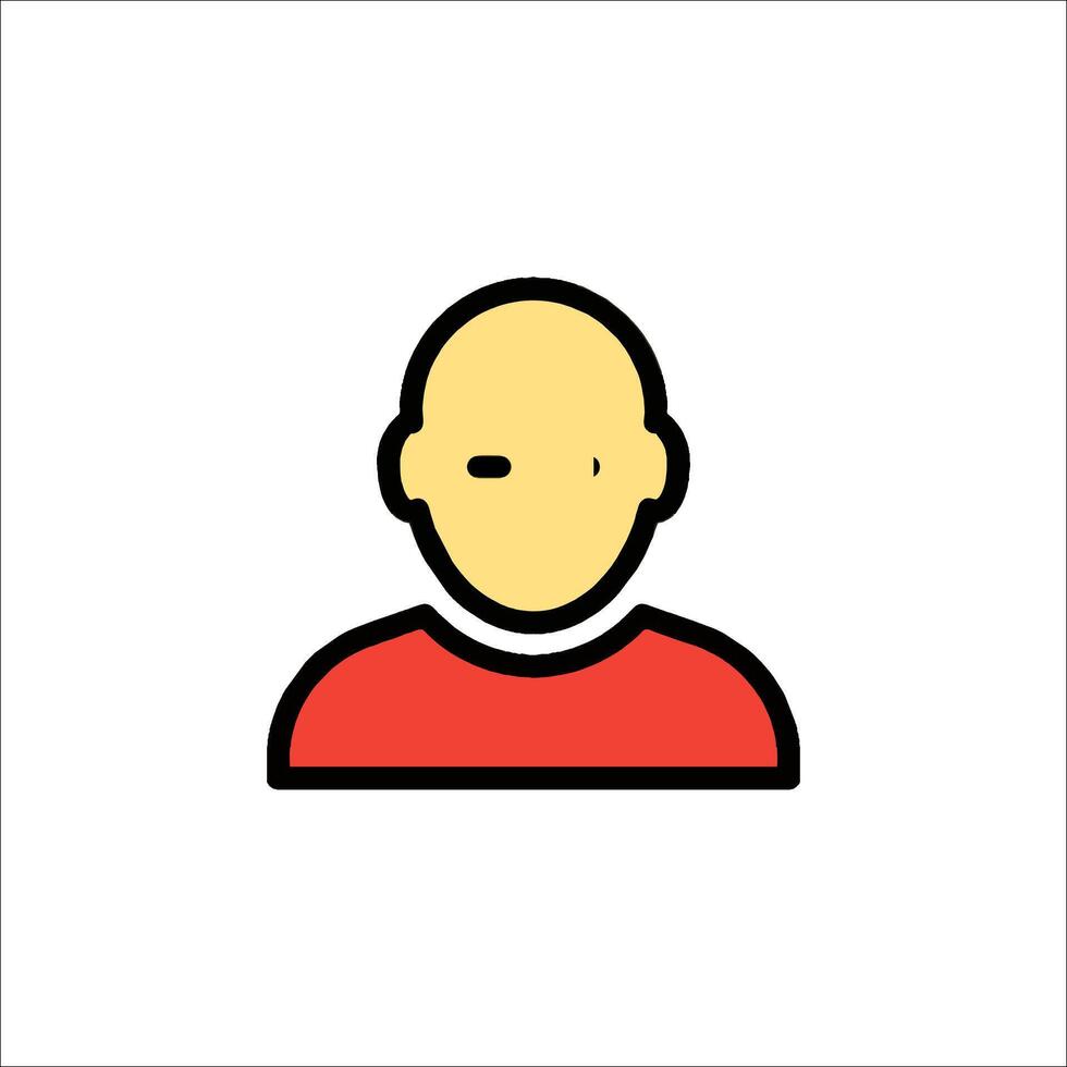 A man with a bald head and red shirt vector