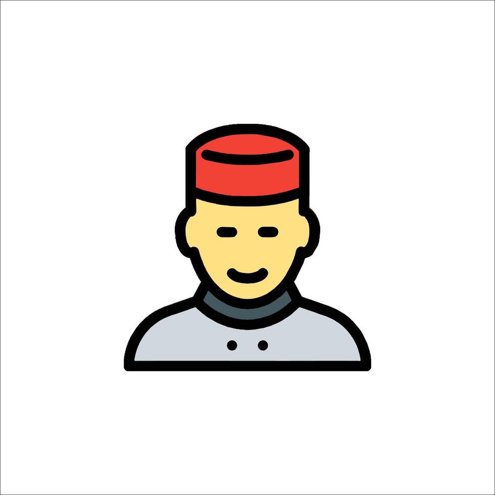 A man in a red hat with a smile vector