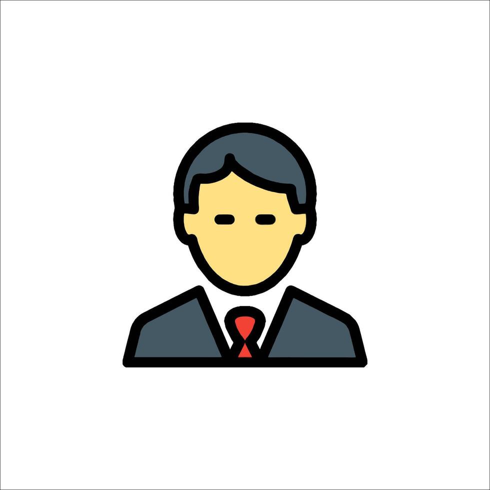 A man in a suit and tie icon vector