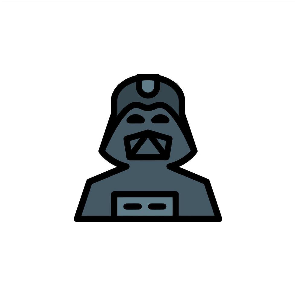 Darth vader icon on white background vector