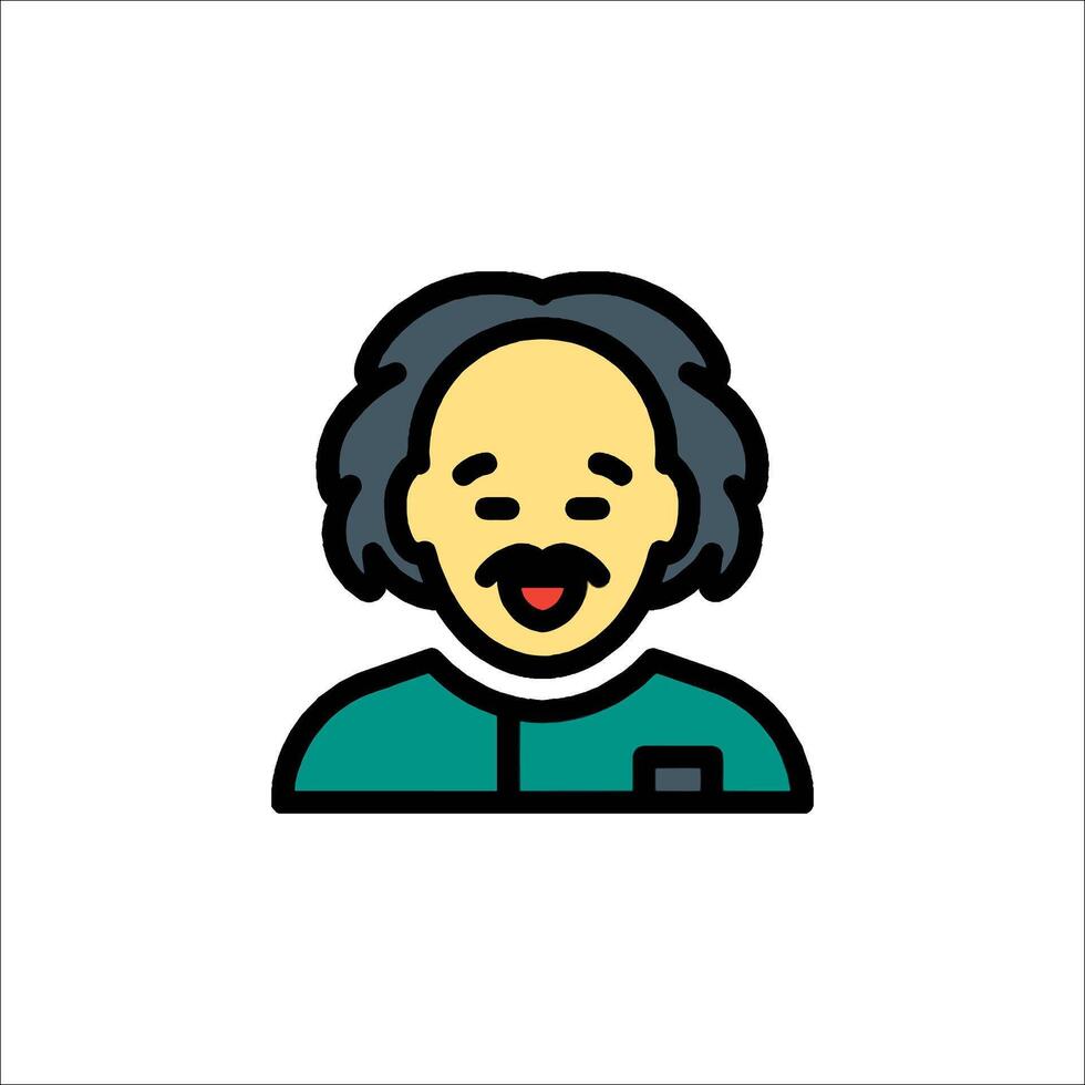 A cartoon woman with a smile on her face vector