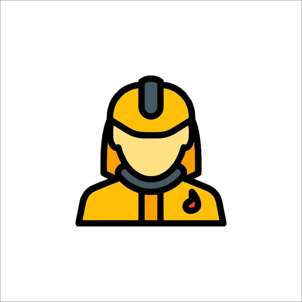 Firefighter icon illustration vector
