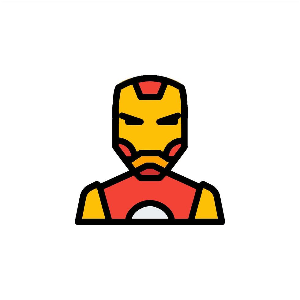 Iron man icon illustration vector