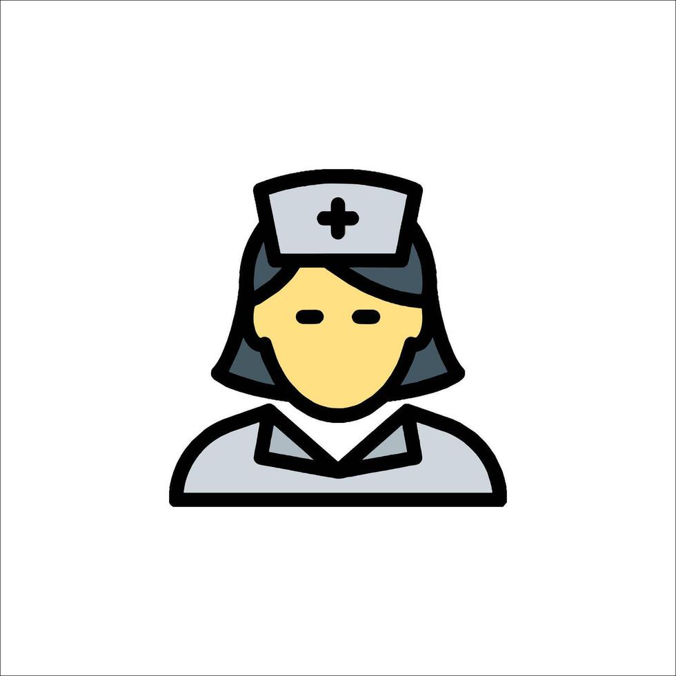 A nurse icon on a white background vector