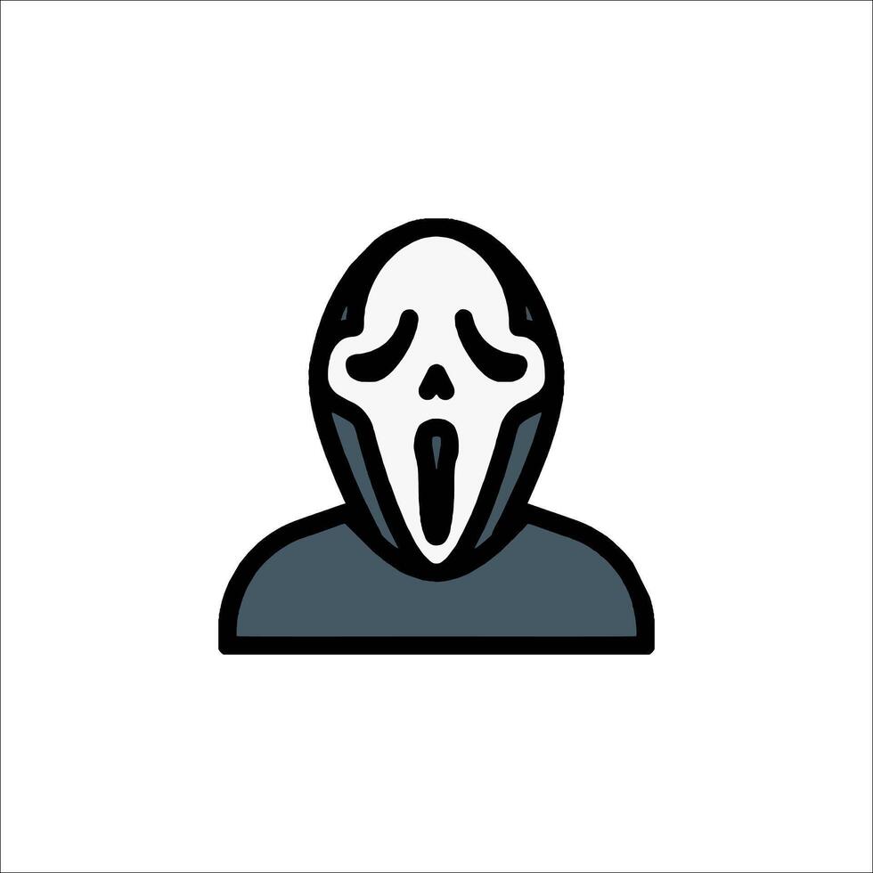 A scream mask icon on a white background vector