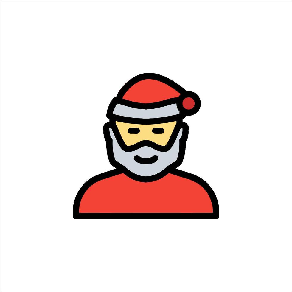 A santa claus icon on a white background vector