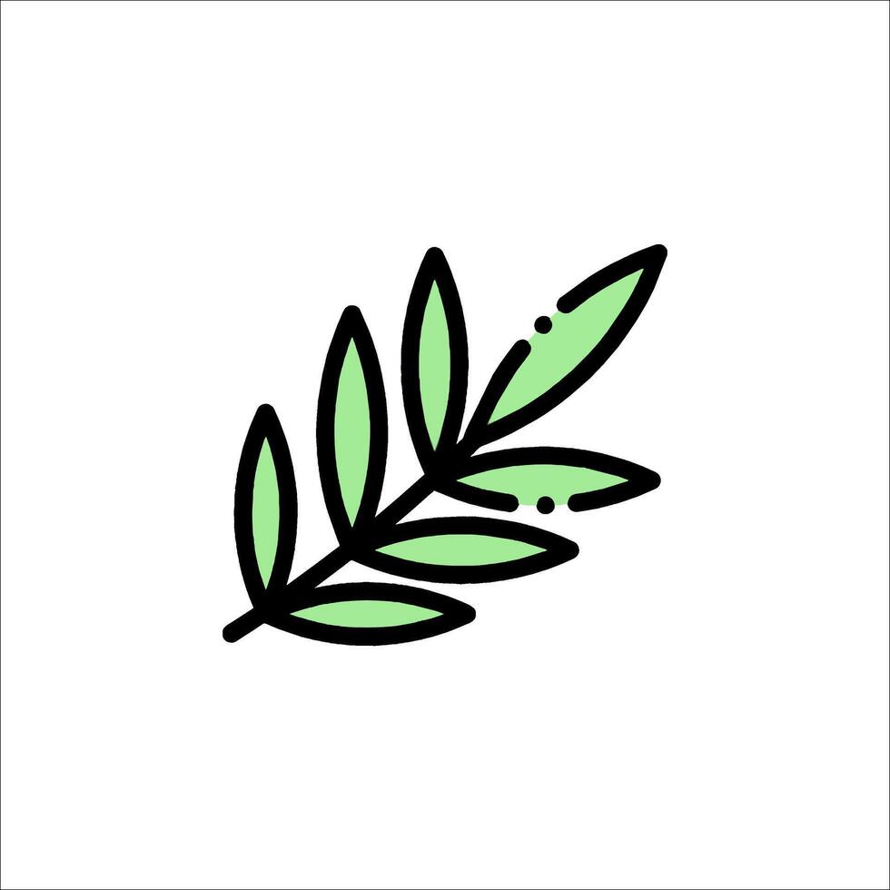 A leaf icon on a white background vector