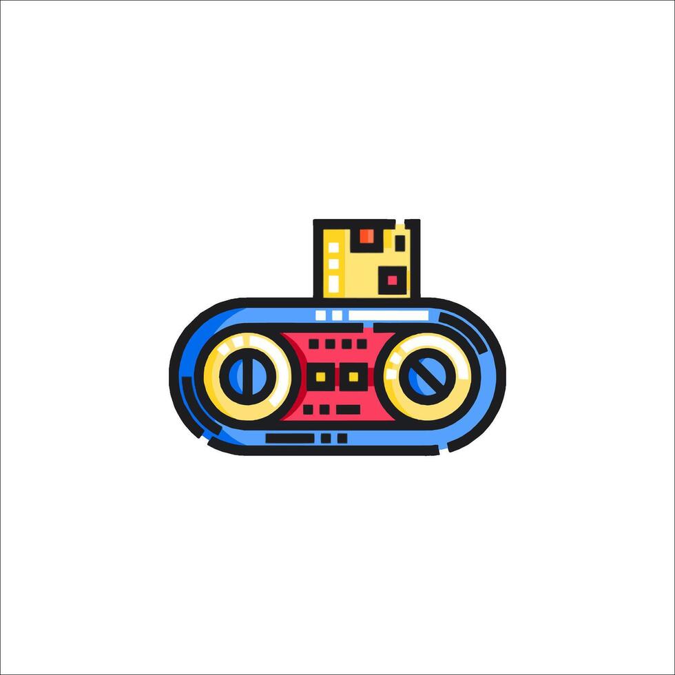 A colorful, colorful, and colorful speaker vector