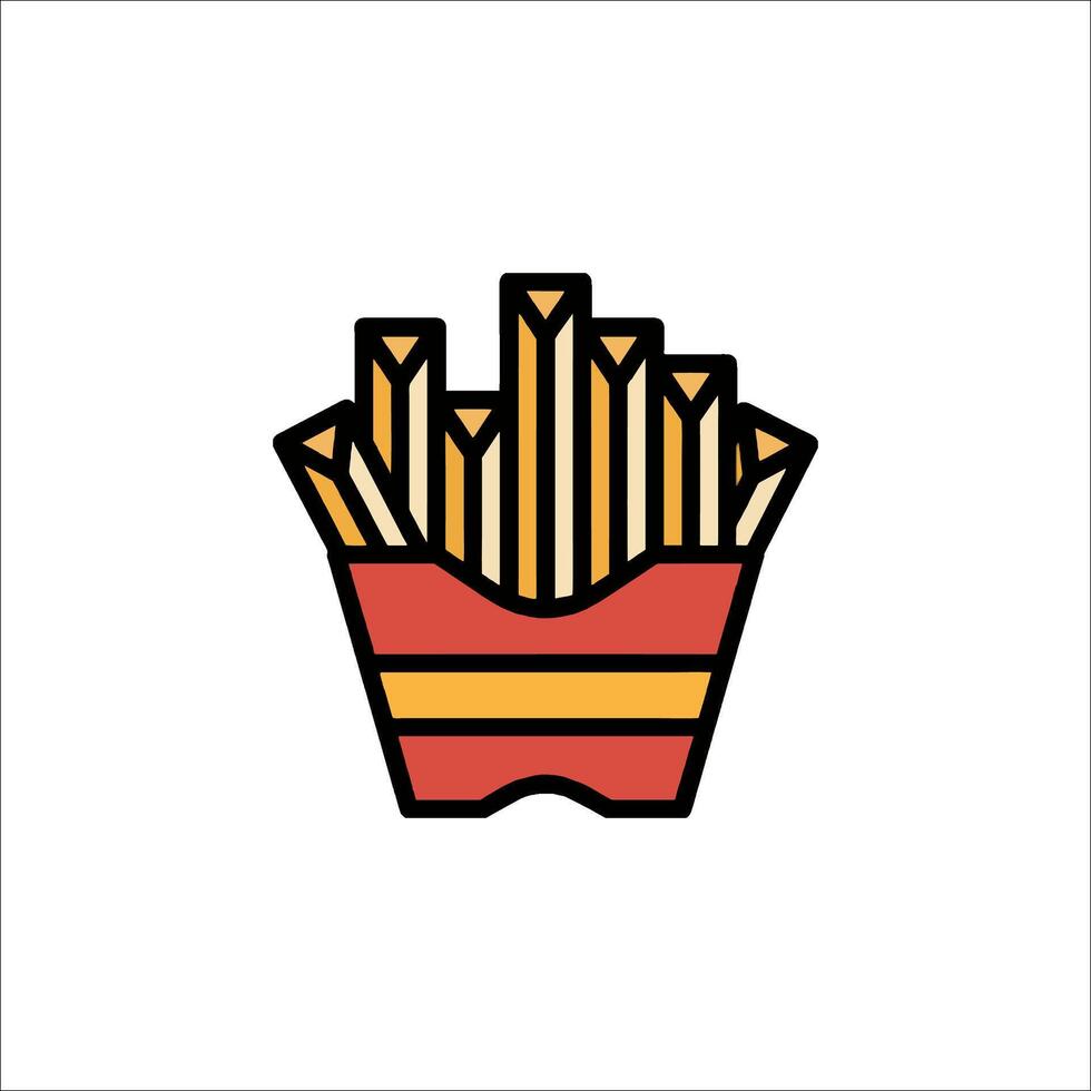 French fries icon illustration vector