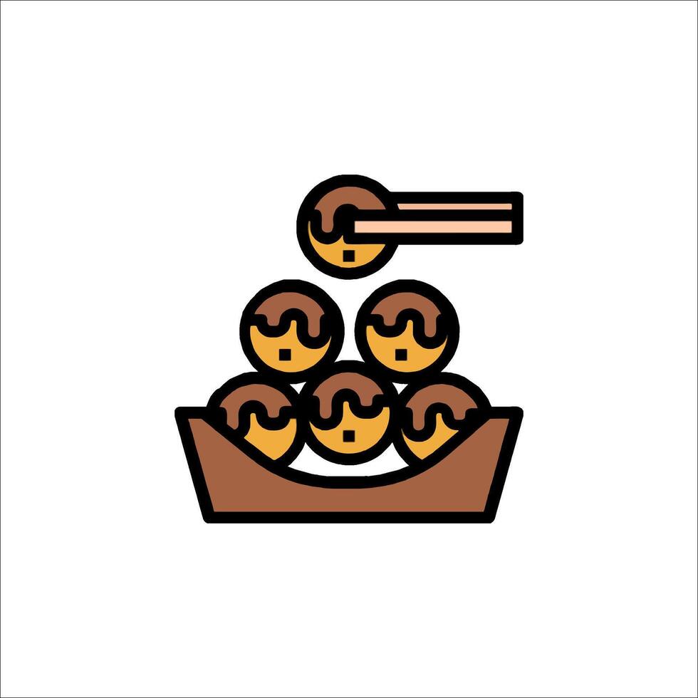 A bowl of food with chopsticks on top of it vector
