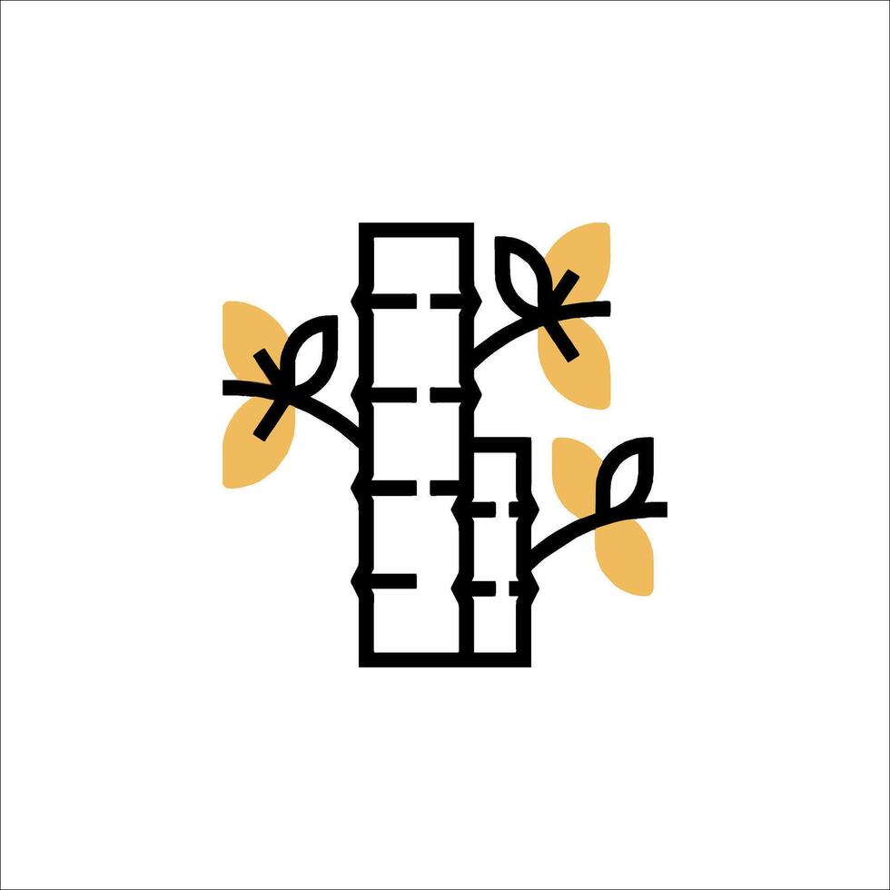 Bamboo tree icon vector
