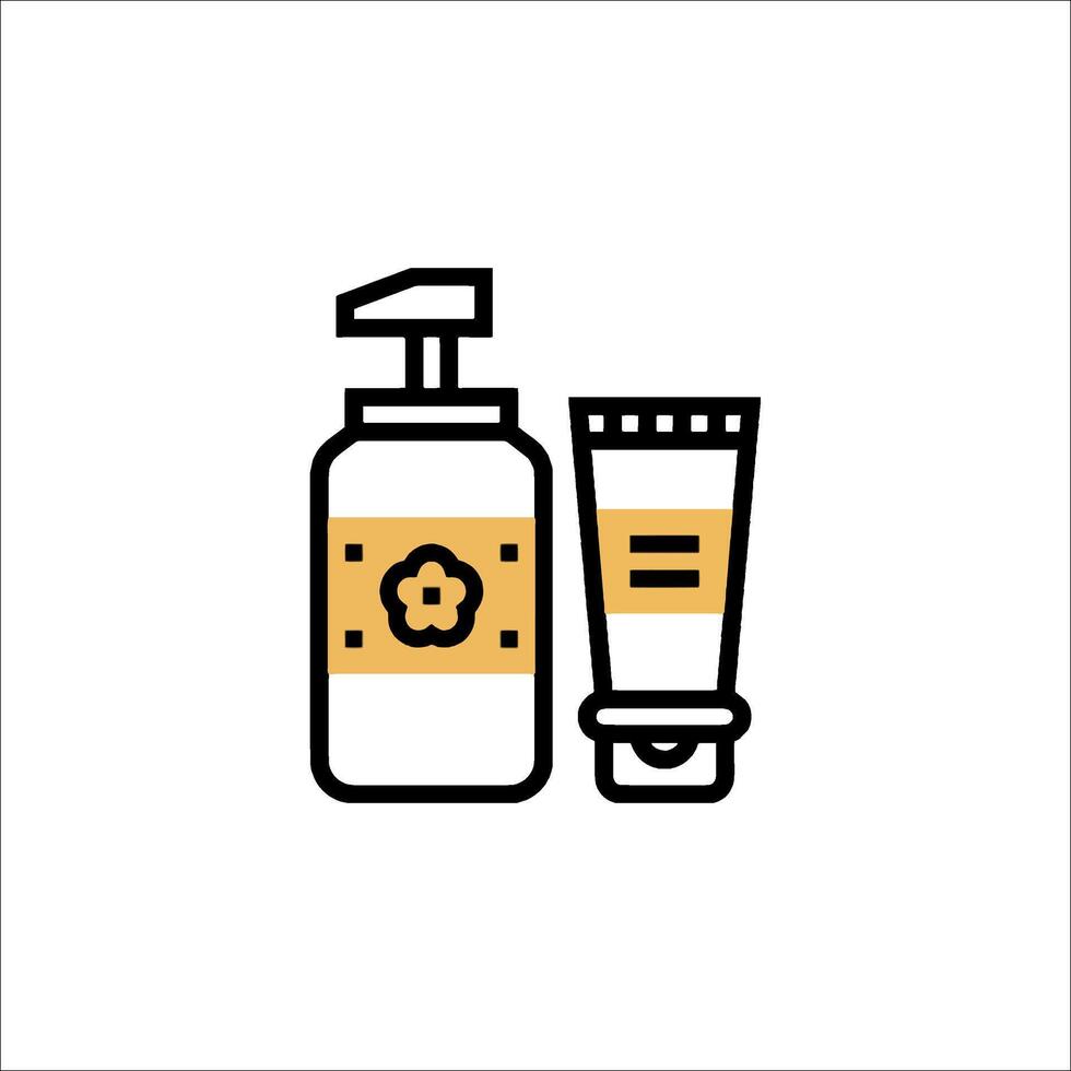 A tube of cream and a tube of toothpaste vector