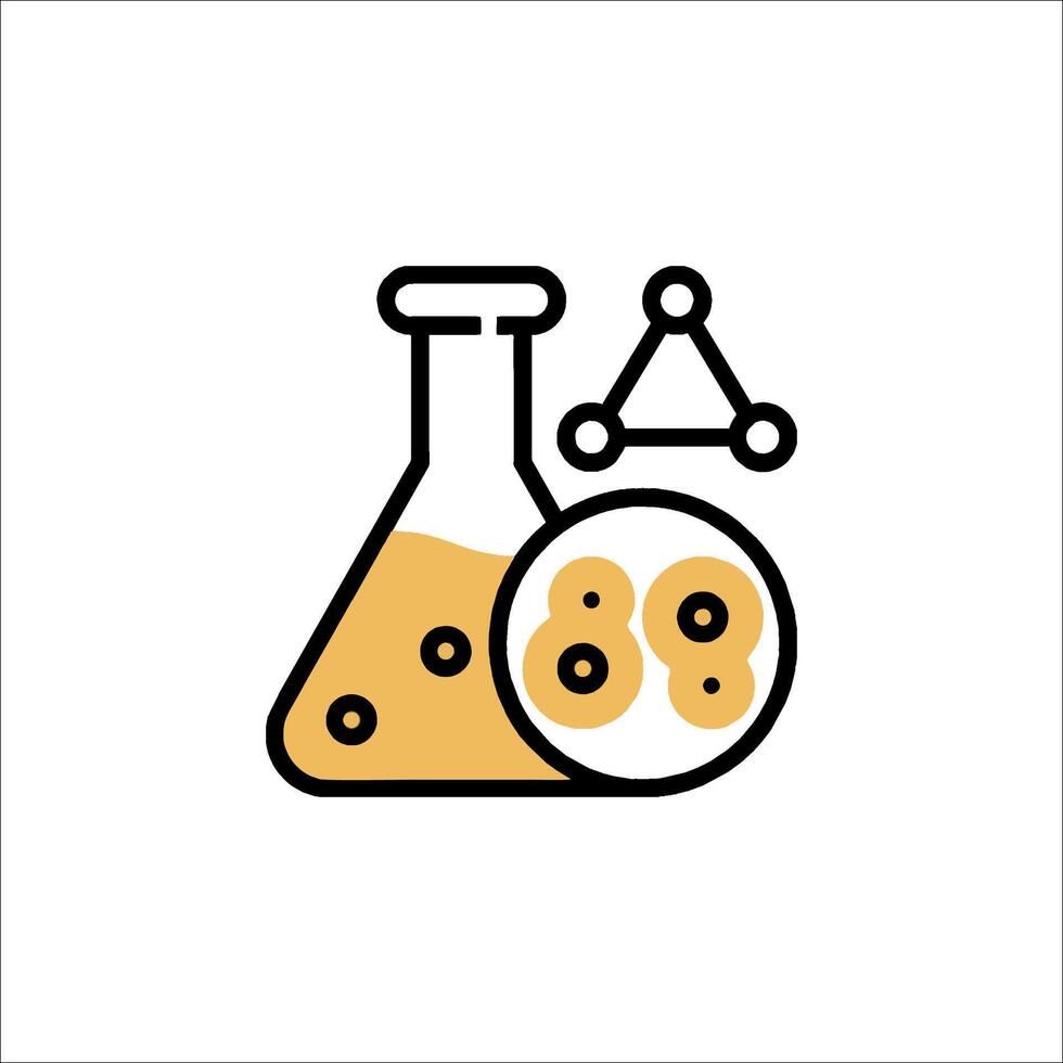 A chemical flask with a number on it vector