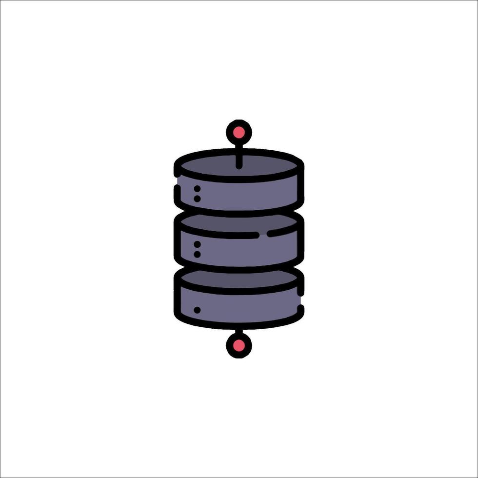 A stack of data storage devices on a white background vector