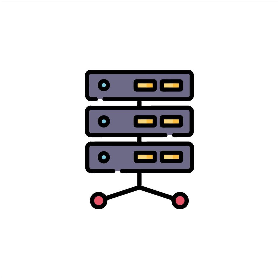 Server rack icon illustration vector