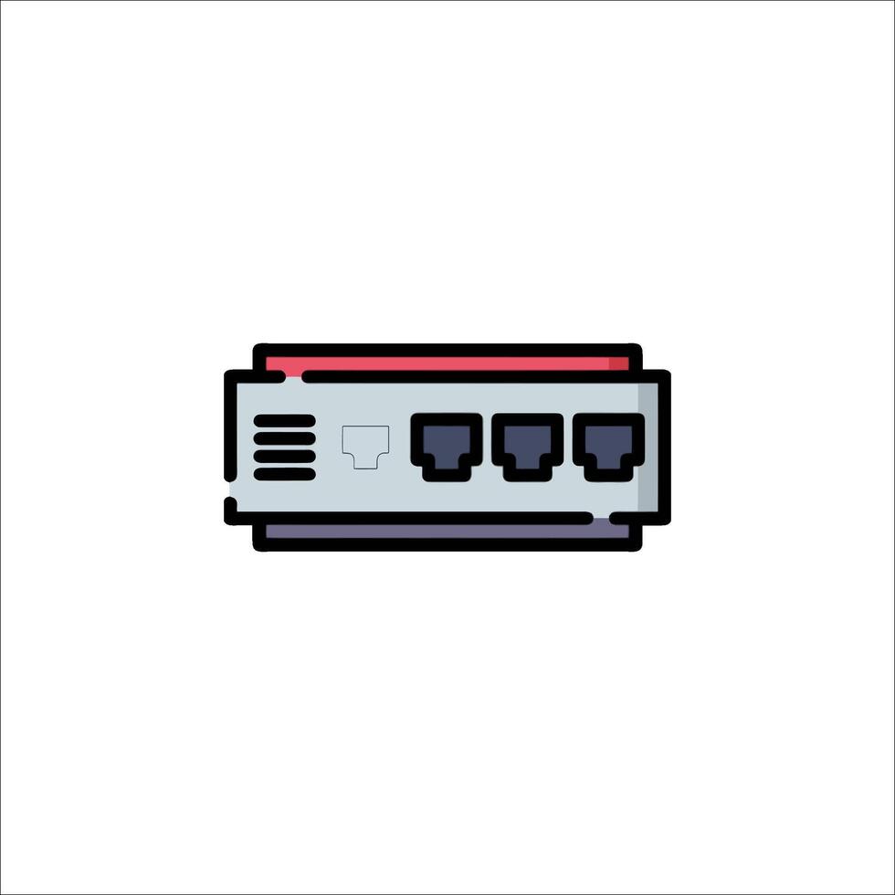 A network router icon on a white background vector