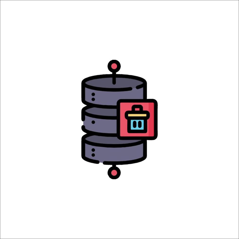A small icon of a computer with a red box on it vector