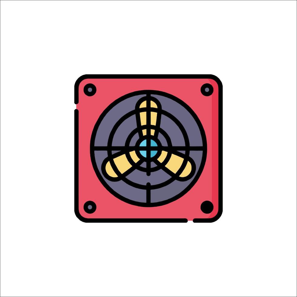 A fan icon on a white background vector