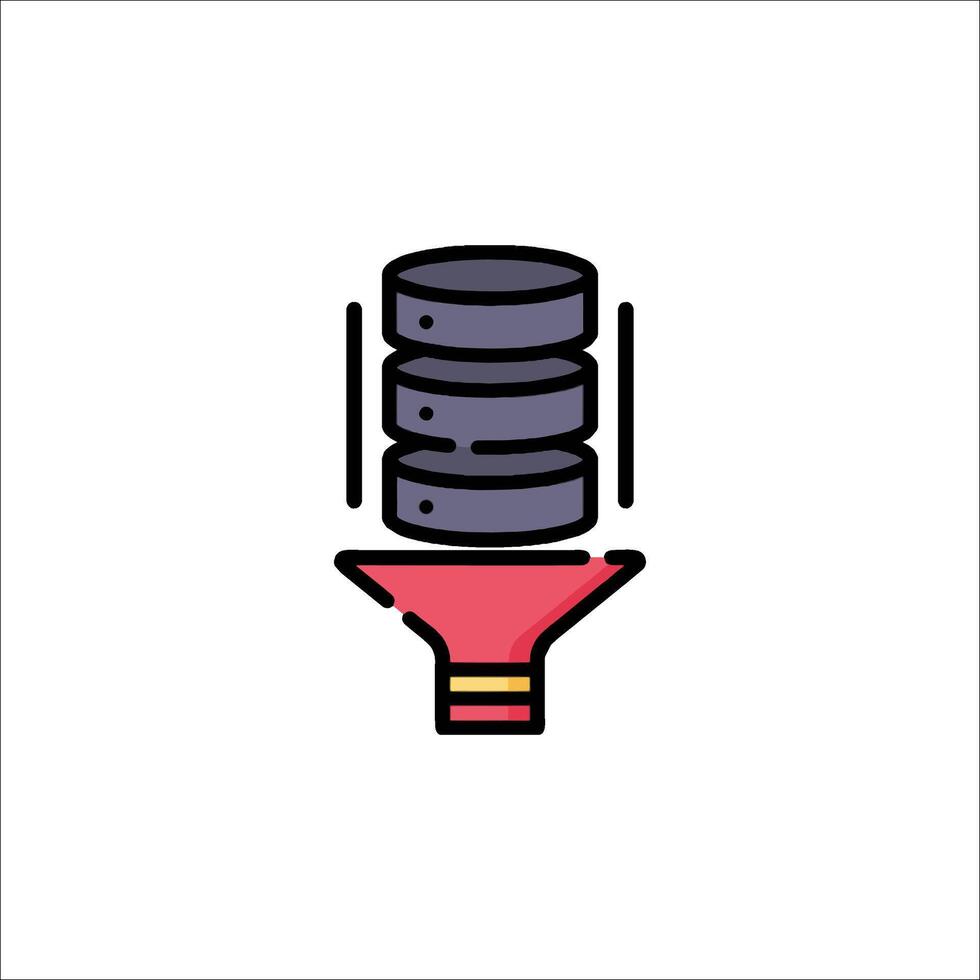 A red and black light bulb icon vector