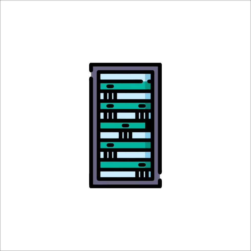 Server rack icon illustration vector