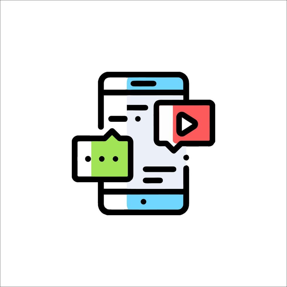 A smartphone with a playing on it vector