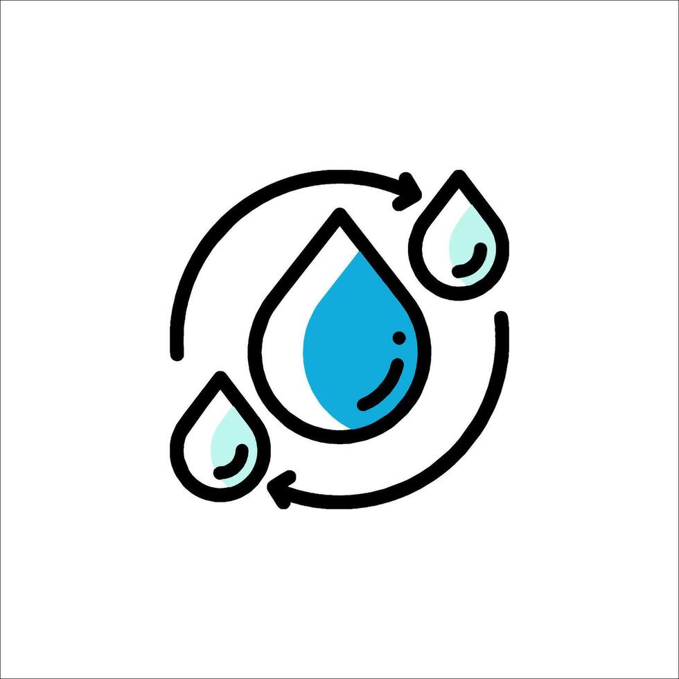 Water drop icon illustration vector