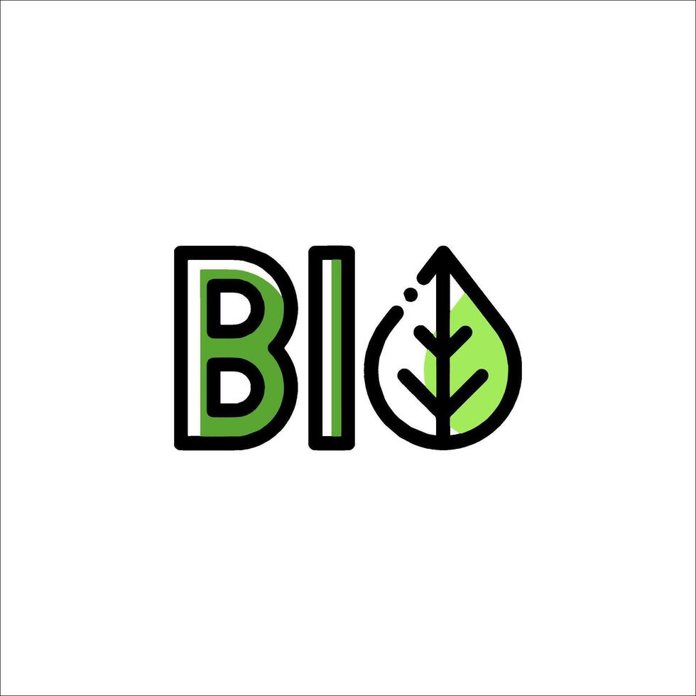 Bio logo design vector