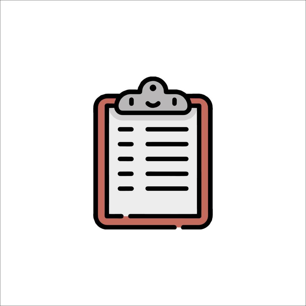 A clipboard with a list on it vector